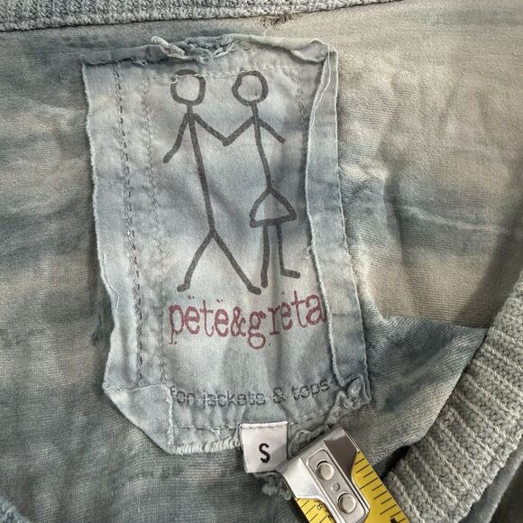 PETE&GRETA Johnny Was Teal Tie Dye Velvet Boho Tunic OVERSIZED 36" Chest Sz. S - Picture 4 of 11